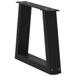 vidaXL Picioare pentru măsuță de cafea în formă de V, 2 buc., negru, 40x(30-31,3) cm, oțel