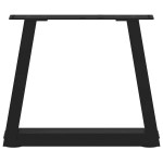 vidaXL Picioare pentru măsuță de cafea în formă de V, 2 buc., negru, 40x(30-31,3) cm, oțel