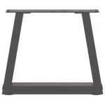 vidaXL Picioare pentru măsuță de cafea în formă de V, 2 buc., antracit, 40x(30-31,3) cm, oțel