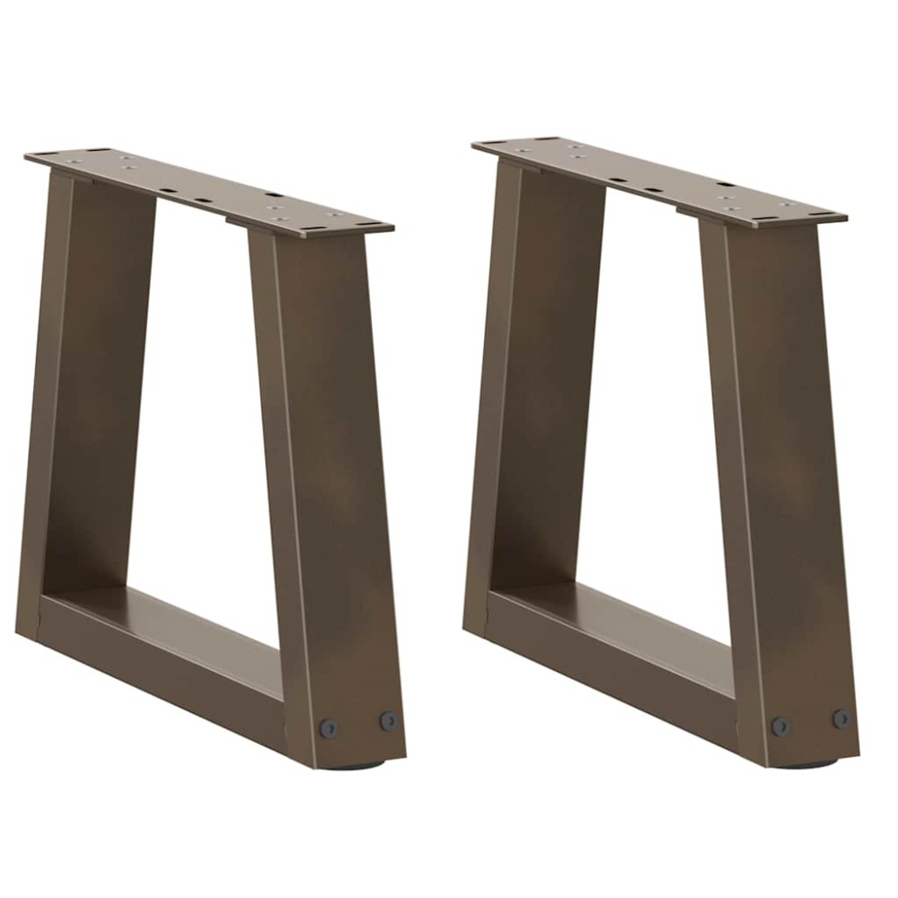 vidaXL Picioare pentru măsuță de cafea în formă de V, 2 buc., oțel natural, 40x(30-31,3) cm