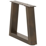 vidaXL Picioare pentru măsuță de cafea în formă de V, 2 buc., oțel natural, 40x(30-31,3) cm