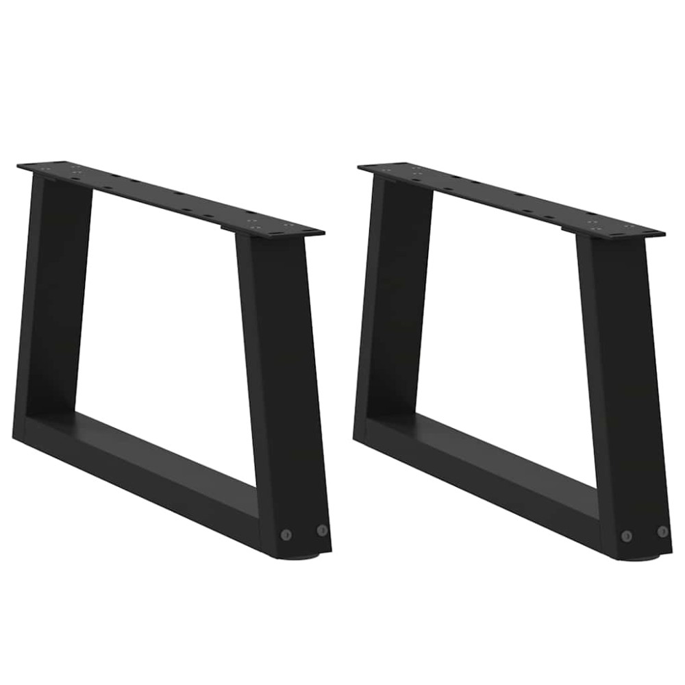 vidaXL Picioare pentru măsuță de cafea în formă de V, 2 buc., negru, 50x(30-31,3) cm, oțel