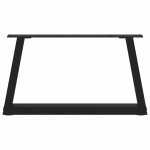 vidaXL Picioare pentru măsuță de cafea în formă de V, 2 buc., negru, 50x(30-31,3) cm, oțel