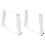 vidaXL Picioare pentru măsuță de cafea în formă de V, 2 buc., alb, 50x(30-31,3) cm, oțel