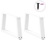 vidaXL Picioare pentru măsuță de cafea în formă de V, 2 buc., alb, 50x(30-31,3) cm, oțel