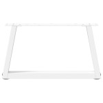 vidaXL Picioare pentru măsuță de cafea în formă de V, 2 buc., alb, 50x(30-31,3) cm, oțel