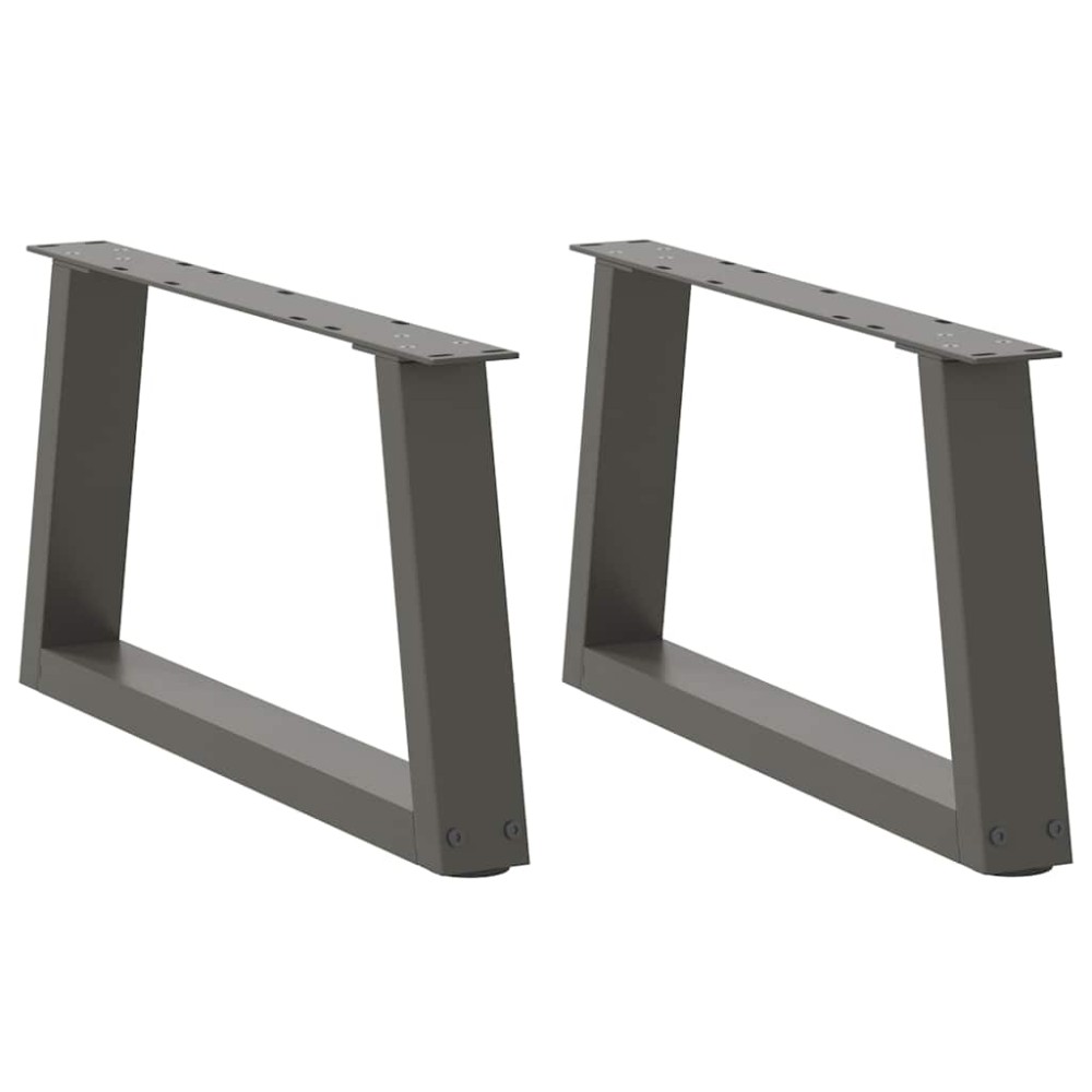 vidaXL Picioare pentru măsuță de cafea în formă de V, 2 buc., antracit, 50x(30-31,3) cm, oțel