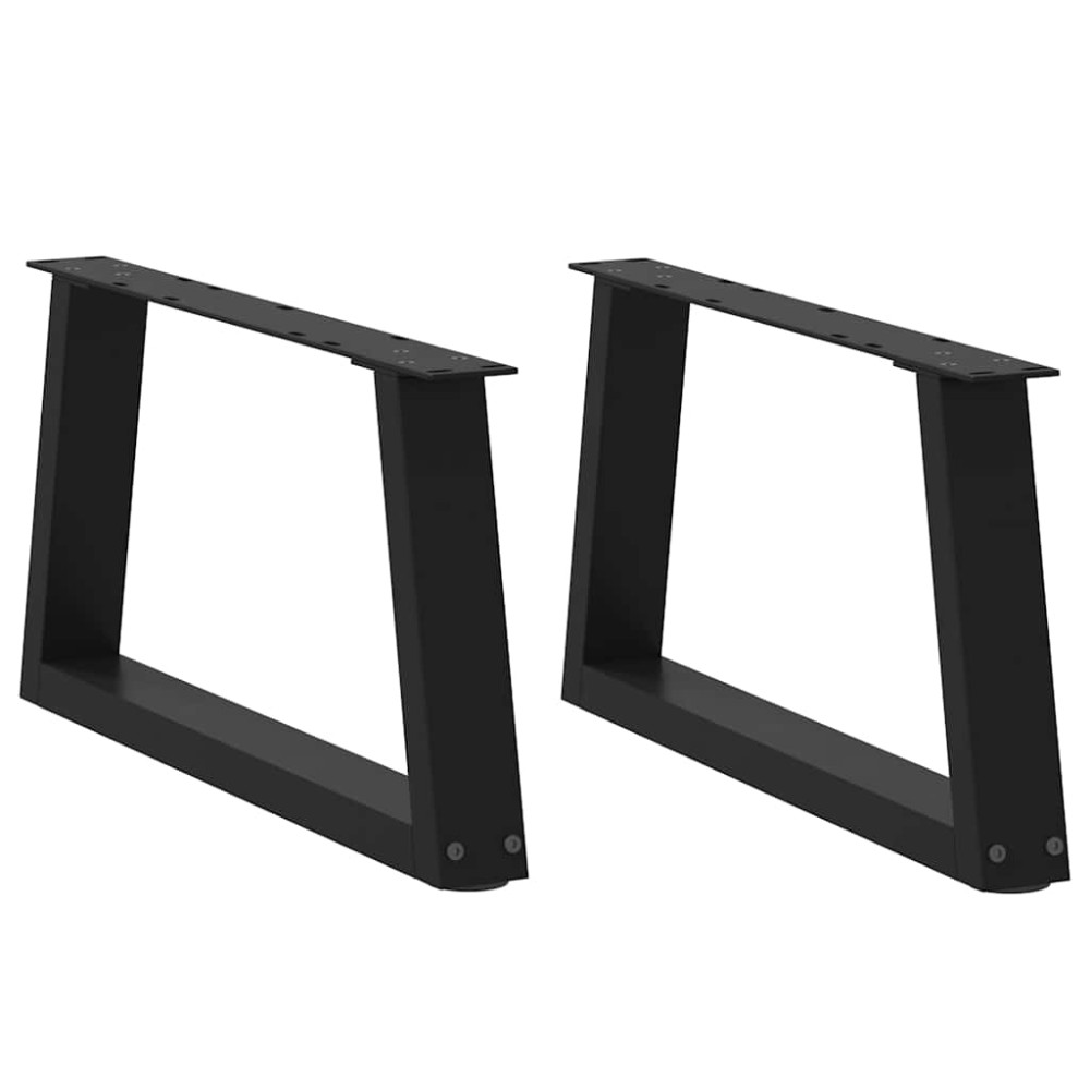 vidaXL Picioare pentru măsuță de cafea în formă de V, 2 buc., negru, 60x(30-31,3) cm, oțel