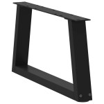vidaXL Picioare pentru măsuță de cafea în formă de V, 2 buc., negru, 60x(30-31,3) cm, oțel