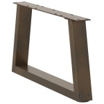 vidaXL Picioare pentru măsuță de cafea în formă de V, 2 buc., oțel natural, 60 x (30-31,3) cm