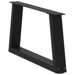 vidaXL Picioare pentru măsuță de cafea în formă de V, 2 buc., negru, 70x(30-31,3) cm, oțel