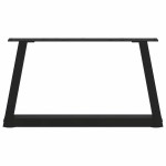 vidaXL Picioare pentru măsuță de cafea în formă de V, 2 buc., negru, 70x(30-31,3) cm, oțel