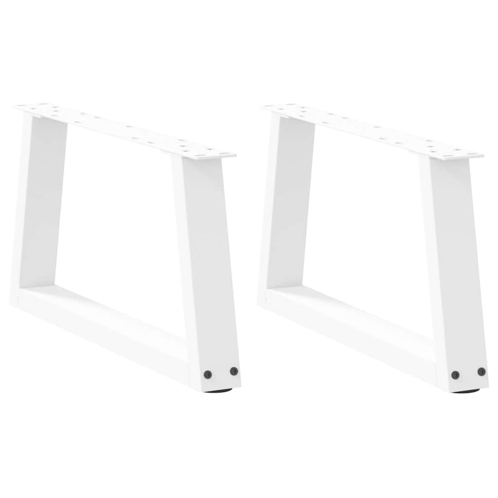 vidaXL Picioare pentru măsuță de cafea în formă de V, 2 buc., alb, 70x(30-31,3) cm, oțel