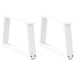 vidaXL Picioare pentru măsuță de cafea în formă de V, 2 buc., alb, 70x(30-31,3) cm, oțel