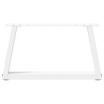 vidaXL Picioare pentru măsuță de cafea în formă de V, 2 buc., alb, 70x(30-31,3) cm, oțel