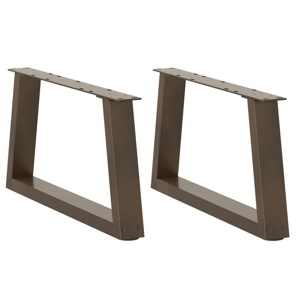 vidaXL Picioare pentru măsuță de cafea în formă de V, 2 buc., oțel natural, 70x(30-31,3) cm