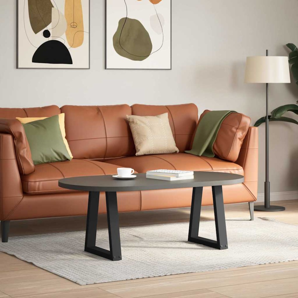 vidaXL Picioare pentru măsuță de cafea în formă de V, 2 buc., negru, 28x (42-43,3) cm, oțel