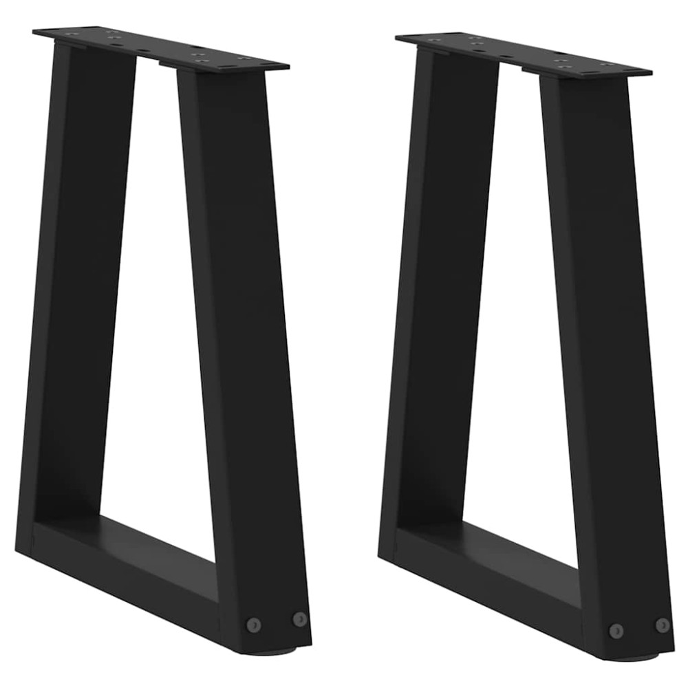 vidaXL Picioare pentru măsuță de cafea în formă de V, 2 buc., negru, 28x (42-43,3) cm, oțel