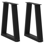 vidaXL Picioare pentru măsuță de cafea în formă de V, 2 buc., negru, 28x (42-43,3) cm, oțel