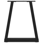 vidaXL Picioare pentru măsuță de cafea în formă de V, 2 buc., negru, 28x (42-43,3) cm, oțel