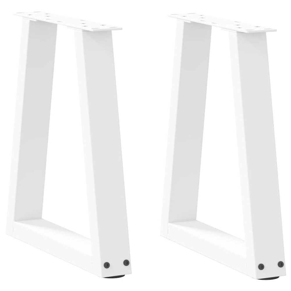 vidaXL Picioare pentru măsuță de cafea în formă de V, 2 buc., alb, 28x (42-43,3) cm, oțel