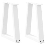 vidaXL Picioare pentru măsuță de cafea în formă de V, 2 buc., alb, 28x (42-43,3) cm, oțel vidaXL Picioare pentru măsuță de cafea în formă de V, 2 buc., alb, 28x (42-43,3) cm, oțel
