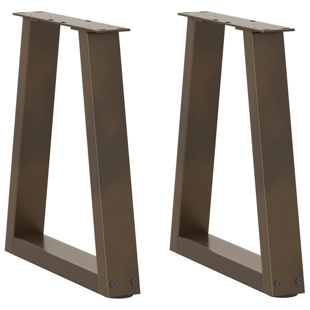 vidaXL Picioare pentru măsuță de cafea în formă de V, 2 buc., oțel natural, 28 x (42-43,3) cm