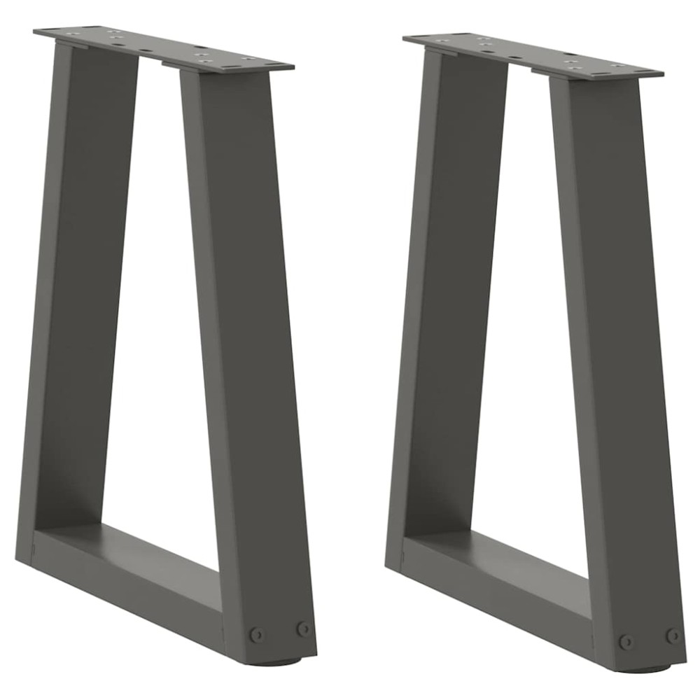 vidaXL Picioare pentru măsuță de cafea în formă de V, 2 buc., antracit, 38x(42-43,3) cm, oțel