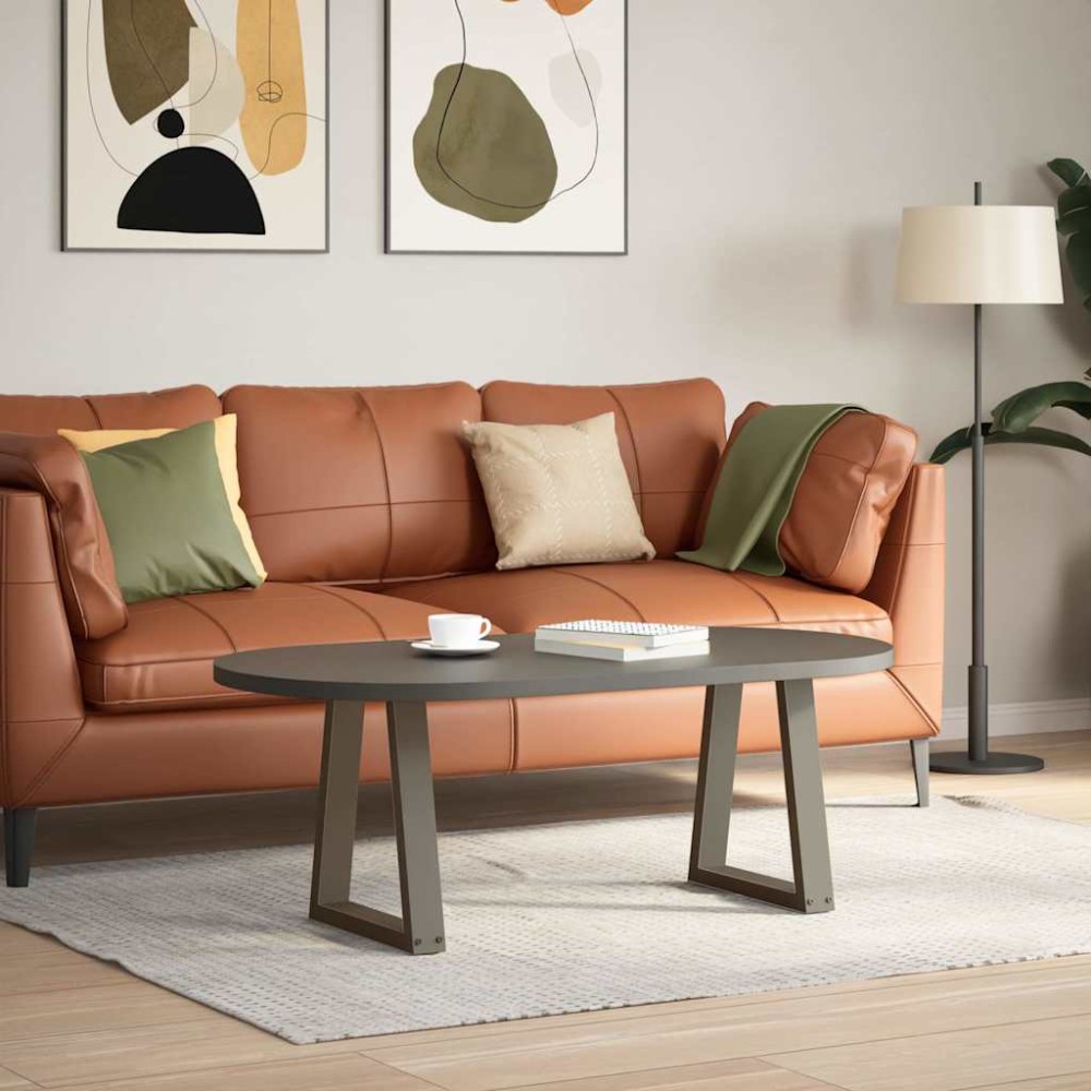vidaXL Picioare pentru măsuță de cafea în formă de V, 2 buc., oțel natural, 38x(42-43,3) cm