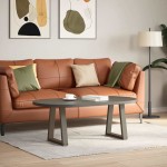 vidaXL Picioare pentru măsuță de cafea în formă de V, 2 buc., oțel natural, 38x(42-43,3) cm