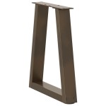 vidaXL Picioare pentru măsuță de cafea în formă de V, 2 buc., oțel natural, 38x(42-43,3) cm