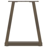 vidaXL Picioare pentru măsuță de cafea în formă de V, 2 buc., oțel natural, 38x(42-43,3) cm