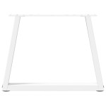 vidaXL Picioare pentru măsuță de cafea în formă de V, 2 buc., alb, 50x(42-43,3) cm, oțel