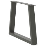 vidaXL Picioare pentru măsuță de cafea în formă de V, 2 buc., antracit, 50x(42-43,3) cm, oțel
