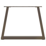 vidaXL Picioare pentru măsuță de cafea în formă de V, 2 buc., oțel natural, 50x(42-43,3) cm