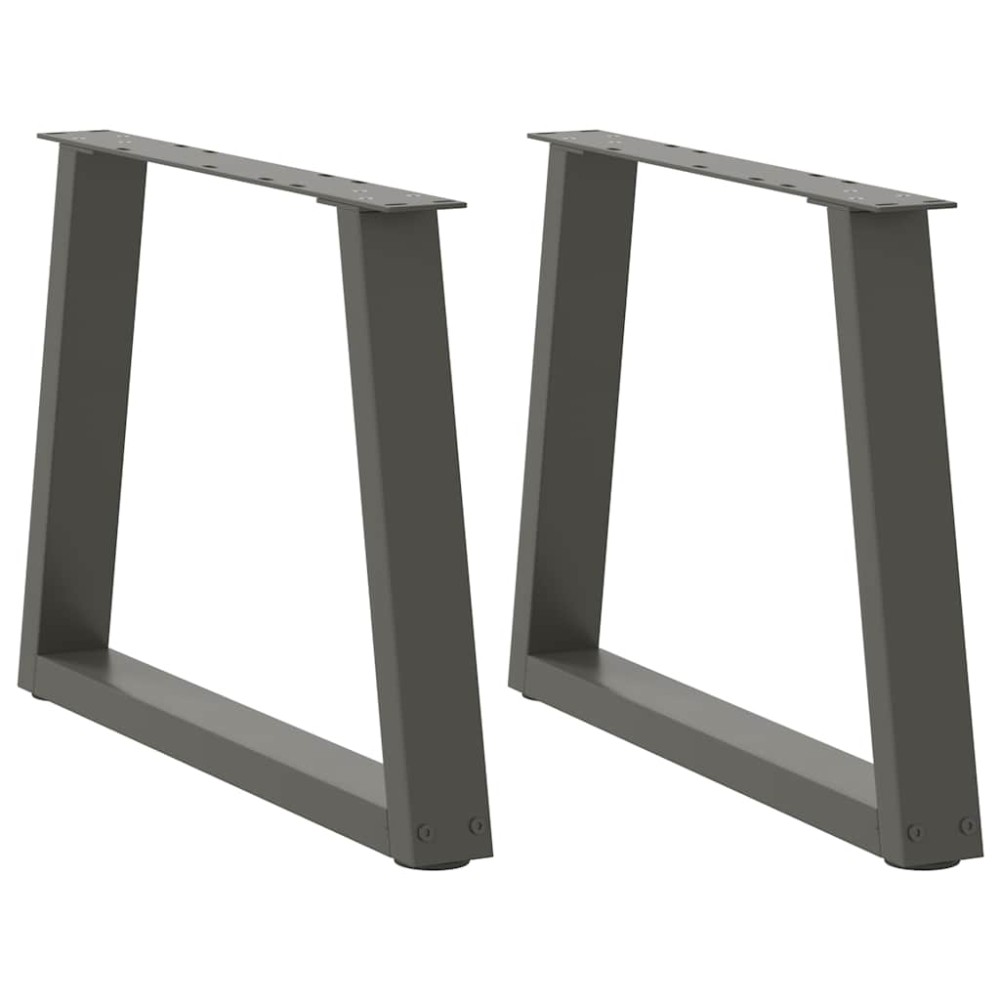 vidaXL Picioare pentru măsuță de cafea în formă de V, 2 buc., antracit, 60x(42-43,3) cm, oțel