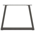 vidaXL Picioare pentru măsuță de cafea în formă de V, 2 buc., antracit, 60x(42-43,3) cm, oțel