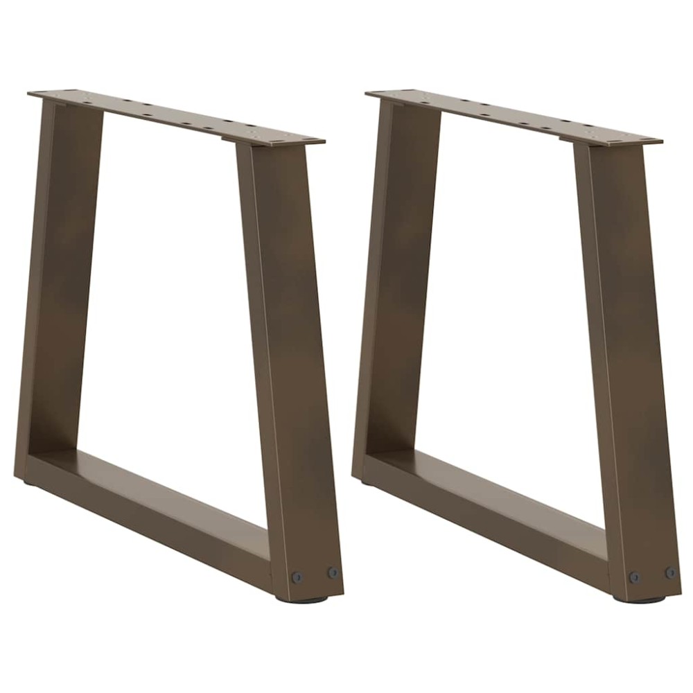 vidaXL Picioare pentru măsuță de cafea în formă de V, 2 buc., oțel natural, 60 x (42-43,3) cm