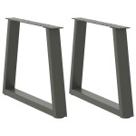 vidaXL Picioare pentru măsuță de cafea în formă de V, 2 buc., antracit, 70x(42-43,3) cm, oțel