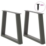 vidaXL Picioare pentru măsuță de cafea în formă de V, 2 buc., antracit, 70x(42-43,3) cm, oțel