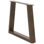 vidaXL Picioare pentru măsuță de cafea în formă de V, 2 buc., oțel natural, 70x(42-43,3) cm