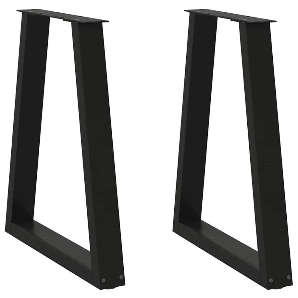 vidaXL Picioare de masă în formă de V, 2 buc., negru, 50x(72-73,3) cm, oțel