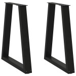 vidaXL Picioare de masă în formă de V, 2 buc., negru, 50x(72-73,3) cm, oțel vidaXL Picioare de masă în formă de V, 2 buc., negru, 50x(72-73,3) cm, oțel