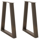 vidaXL Picioare de masă în formă de V, 2 buc., oțel natural, 50x(72-73,3) cm vidaXL Picioare de masă în formă de V, 2 buc., oțel natural, 50x(72-73,3) cm