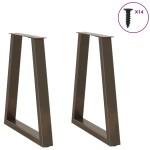 vidaXL Picioare de masă în formă de V, 2 buc., oțel natural, 50x(72-73,3) cm vidaXL Picioare de masă în formă de V, 2 buc., oțel natural, 50x(72-73,3) cm