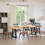 vidaXL Picioare de masă în formă de V, 2 buc., negru, 60x(72-73,3) cm, oțel vidaXL Picioare de masă în formă de V, 2 buc., negru, 60x(72-73,3) cm, oțel