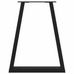 vidaXL Picioare de masă în formă de V, 2 buc., negru, 60x(72-73,3) cm, oțel vidaXL Picioare de masă în formă de V, 2 buc., negru, 60x(72-73,3) cm, oțel