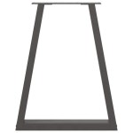 vidaXL Picioare de masă în formă de V, 2 buc., antracit, 60x(72-73,3) cm, oțel vidaXL Picioare de masă în formă de V, 2 buc., antracit, 60x(72-73,3) cm, oțel