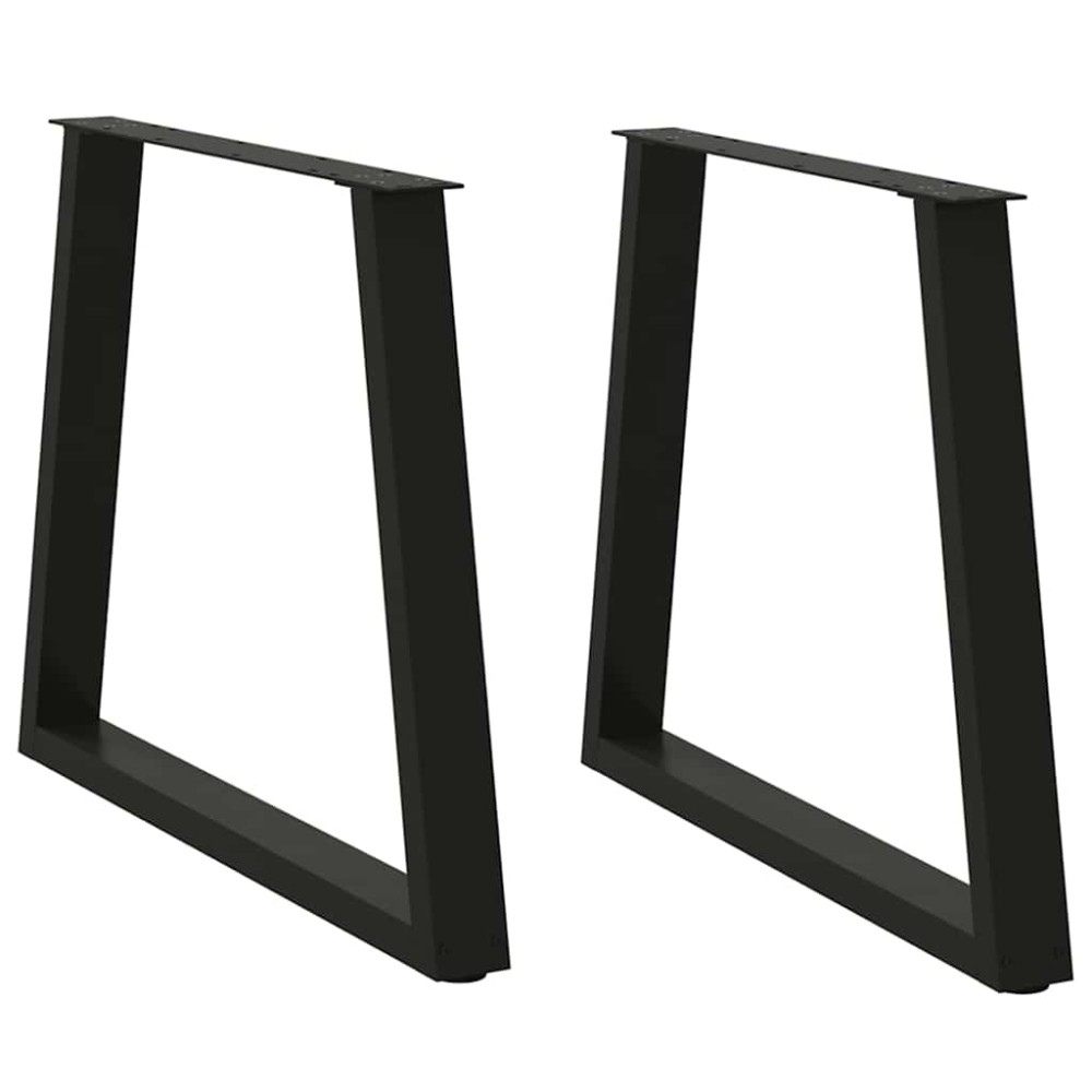 vidaXL Picioare de masă în formă de V, 2 buc., negru, 70x(72-73,3) cm, oțel