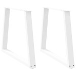 vidaXL Picioare de masă în formă de V, 2 buc., alb, 80x(72-73,3) cm, oțel